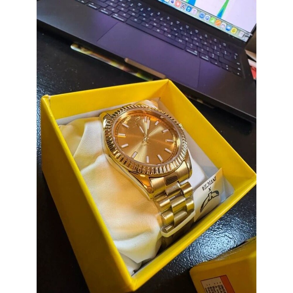 Gold / champagne invicta watch